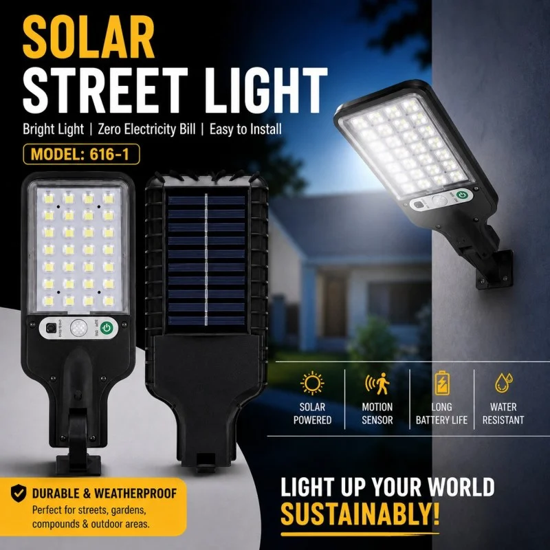 Solar Lighting Outdoor Garden Light Pathway Motion Sensor Light Home Integrated Wall Street Light