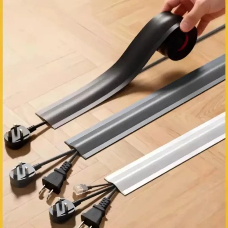 3M Premium Flexible Floor Cable Protector Self-Adhesive Smart Wire Hider